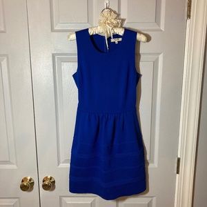 Striking Madewell Royal Blue Sleeveless Dress with Great Detailing
